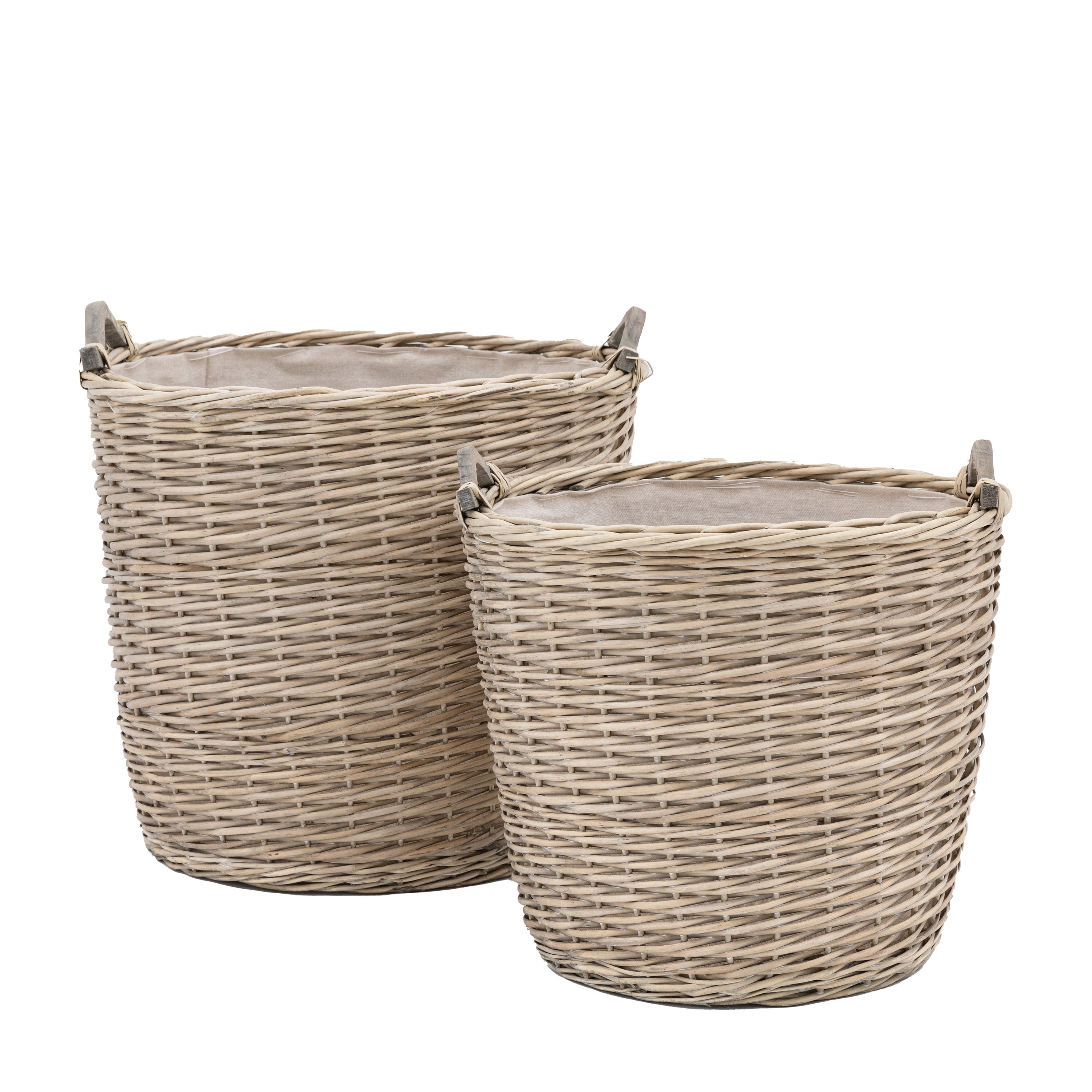 Set of 2 Panay Natural Wicker Jumbo Baskets